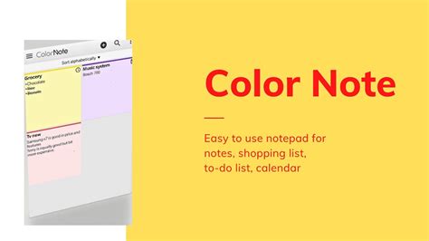 How To Use Colornote App East To Use For Notes Shopping List To Do