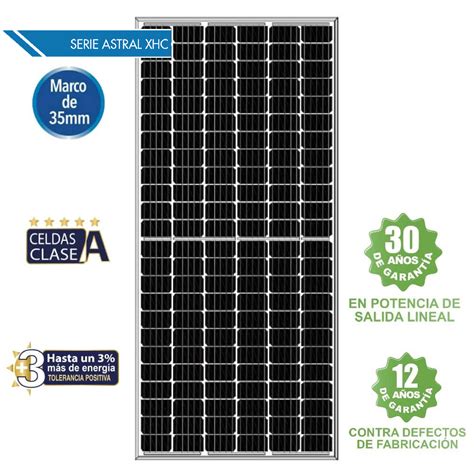 Panel Solar W Monocristalino Celdas Astral Xhc Connera Eco Sun