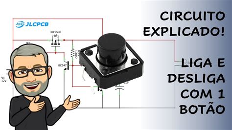 A PEDIDO Botão liga e desliga único circuit latch Apoio JLCPCB