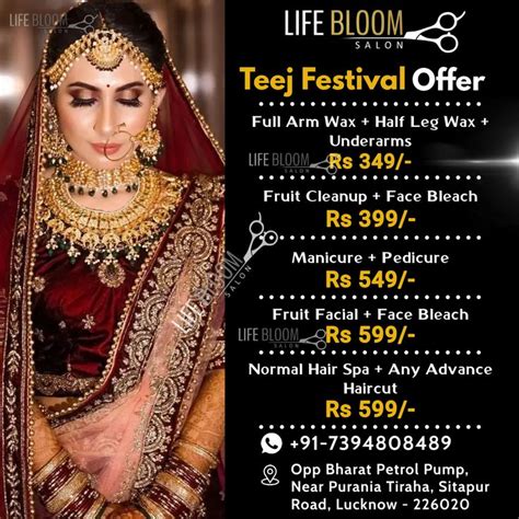 Life Bloom Salon Teej Festival Offers