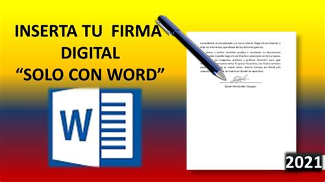 Como Hacer Una Firma Digital En Word De Forma Facil Youtube