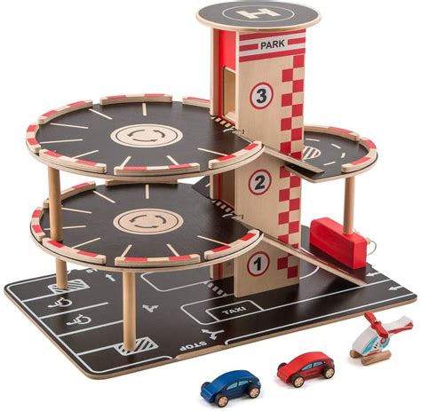 Garaje Infantil De Juguete De Madera IndalChess Tienda De Coches Para