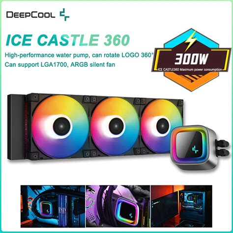 DeepCool LS720 CPU sıvı su soğutma 360mm entegre CPU soğutucu için