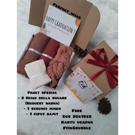 Jual Hampers Hijab Bella Square Gift Box Kado Ulang Tahun Cewek Murah