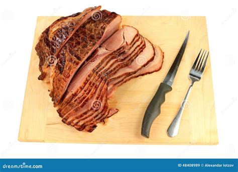 Backed Peace Spiral Cut Ham Ready For Meal Serving Stock Image Image