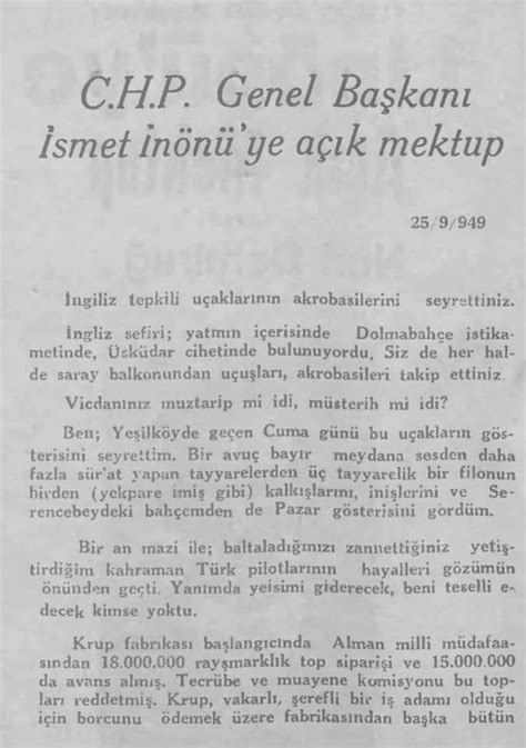 Selâmi Haktan on Twitter İşte Nuri Demirağ ın İnönü ye yazdığı o üç