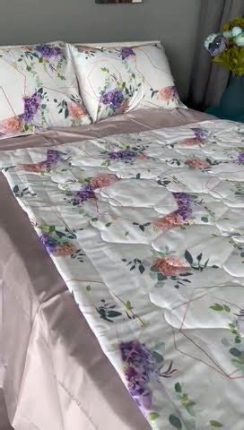 Комплект постельного белья с одеялом вместо пододеяльника Мако-Сатин ...