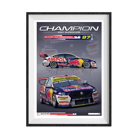 2021 Supercar Champion Shane van Gisbergen Unframed Print