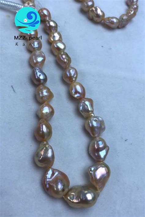 Mm Pink Baroque Pearl Strands Natural Pink Color Baroque Shaped