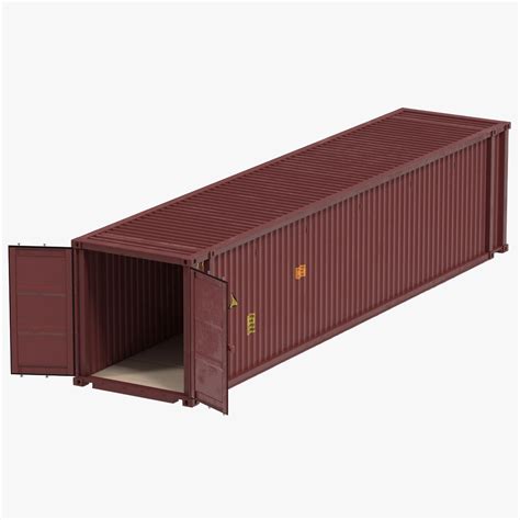 Ft High Cube Container Red D Model C D Ds Obj Max Ma