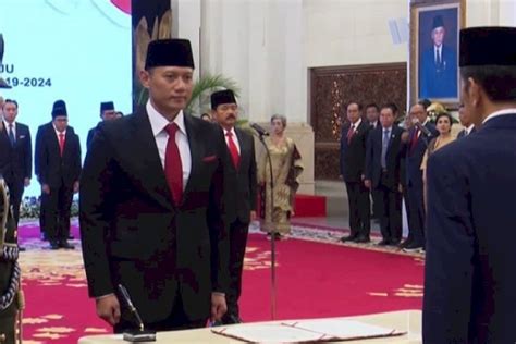 Ahy Resmi Jabat Menteri Atr Bpn Sby Sampaikan Pesan Khusus Rmoljabar Id