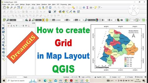 How To Create Grid On Map Layout In Qgis Add Grid Frame On Map Layout In Qgis Youtube