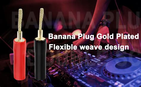 Meiriyfa Flex Pin Banana Plugs Connector Braided Mm Banana Plug