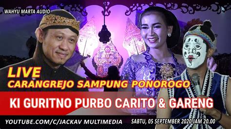 Wayang Kulit Ki Guritno Purbo Carito Dagelan Gareng Live Carangrejo