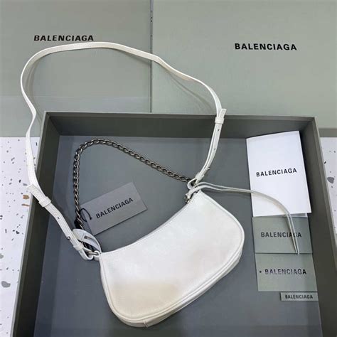 Balenciaga Vg Le Cagole Mini Multipouch In White Arena Lambskin