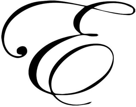 Cursive Letter E Tattoo