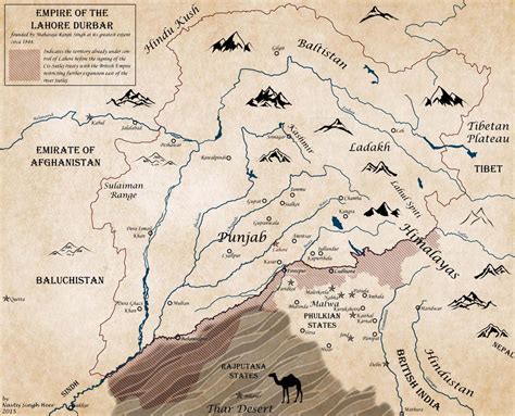 Sikh Empire Map By Hellbat On Deviantart