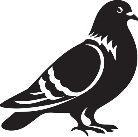 Simple Pigeon Vector Silhouette Black Color 35814745 Vector Art At Vecteezy