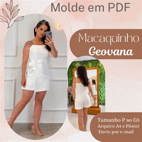 MOLDE EM PDF MACAQUINHO GEOVANA Universo Dos Moldes Hotmart