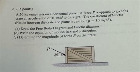 Solved Points A Kg Crate Rests On A Horizontal Chegg