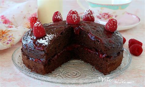 TORTA AL CIOCCOLATO E LAMPONI Con Impasto Morbido E Frutta Fresca