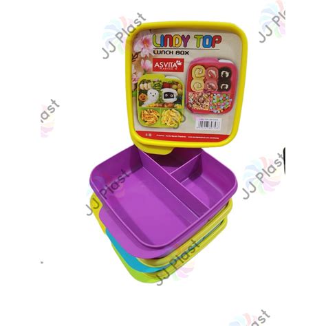 Jual Kotak Makan Plastik Sekat Lindy Lunch Box Tempat Makan Sekat