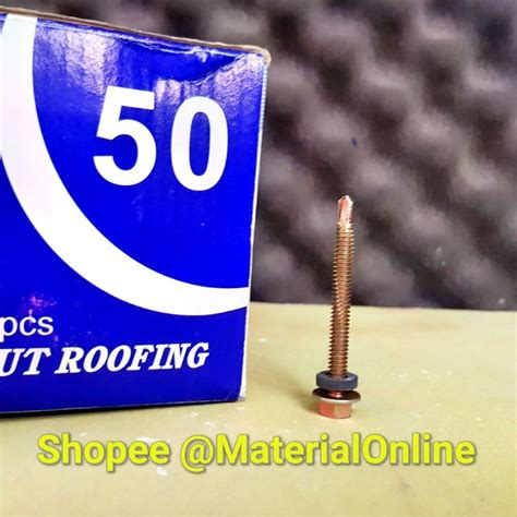 Jual Baut Sekrup Skrup Roofing Karet Screw Atap Baja Ringan 5Cm 5 Cm