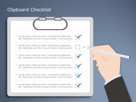 Clipboard Checklist Powerpoint Template