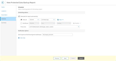 Creating Protected Data Backup Report Veeam Service Provider Console