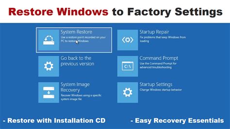 How To Restore Windows To Factory Settings
