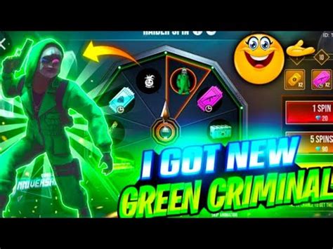 Top Criminal Green Criminal Bundel Free Fire Sirf Ek Spin Me Mil Gya