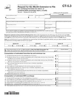 Fillable Online Form Ct Request For Six Month Extension To