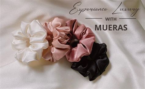 Mueras Silk Satin Hair Scrunchies Ties Pack Of For Women And Girls