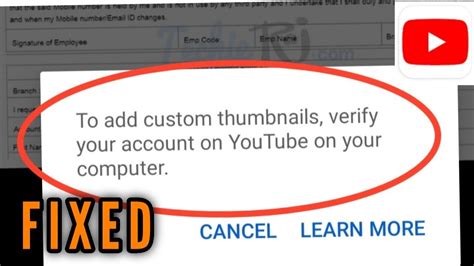 Fix To Add Custom Thumbnails Verify Your Account On Youtube Custom