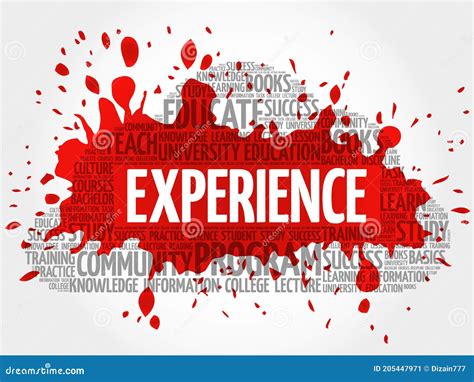 Experience word cloud stock illustration. Illustration of icon - 205447971