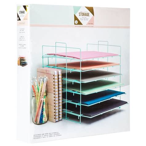 Mint Paper Storage Rack Hobby Lobby 1552363 In 2021 Paper Storage