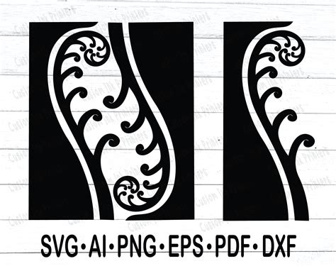 Koru Fern Maori Tattoo Design Svg Png Eps Dxf Ai Pdf