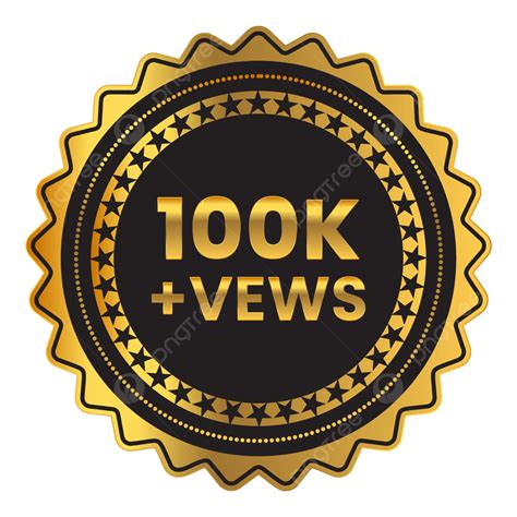 K Vector Design Images K Views Badge Png Image K Views One