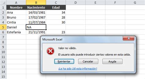 Validación de datos en Excel Excel Total