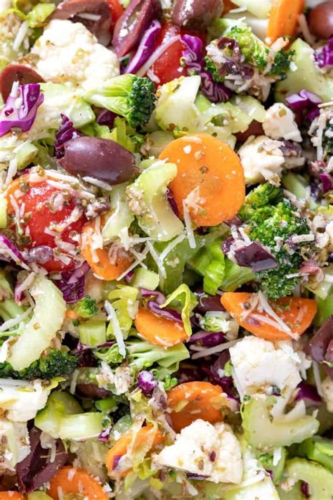 Mediterranean Broccoli Cauliflower Salad The Harvest Kitchen