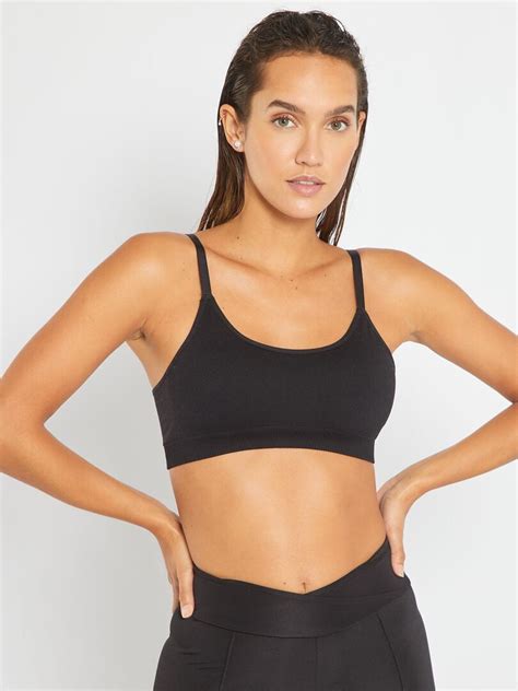 Reggiseno Sportivo Con Spalline Sottili Nero Kiabi 10 00€