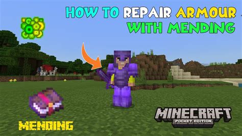 How To Repair Armour With Mending In Mcpe Mcpe Me Mending Kaise Kam Karti Hai Minecraft Mcpe