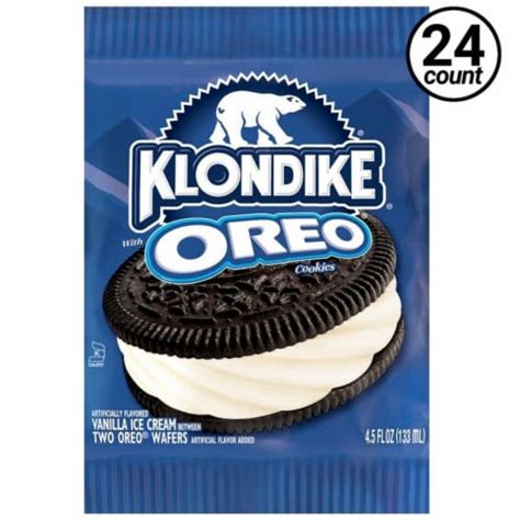 Klondike® Cookies And Cream Ice Creme Cookie Sandwiches 24 Ct 4 5 Fl