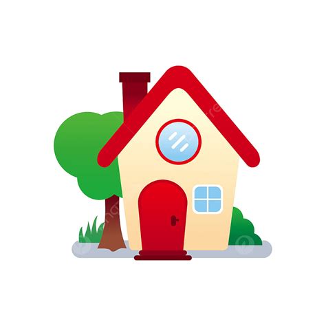 cute house vector illustration  flat design isolated  white
