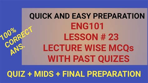 Eng Final Term Easy Preparation Eng Lecture Eng Quiz