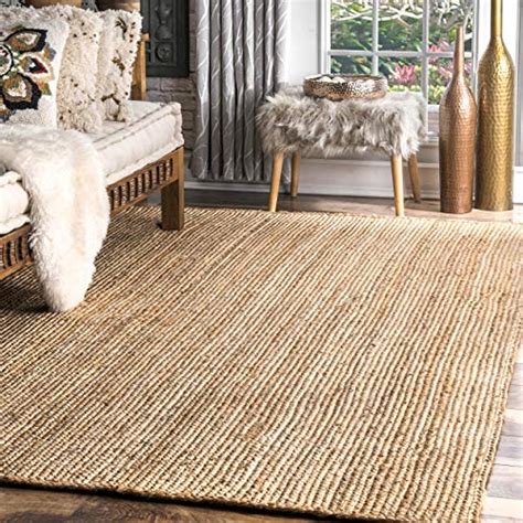 NuLOOM Rigo Hand Woven Farmhouse Jute Area Rug 9 X 12 Natural