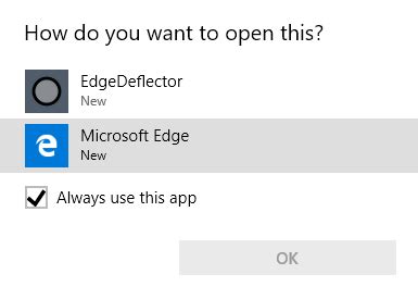 EdgeDeflector Force Windows To Use Default Browser Instead Of Edge