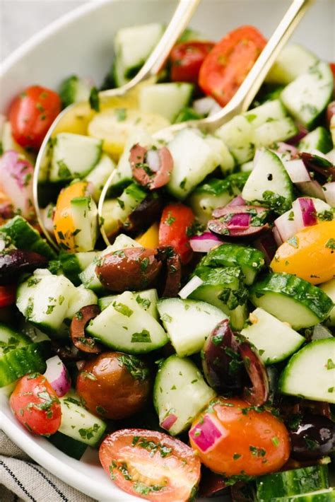 15 Minute Mediterranean Cucumber Salad Our Salty Kitchen