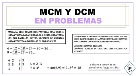 APLICACIÓN DE MCM Y DCM EN PROBLEMAS Cómo resolver un problema a