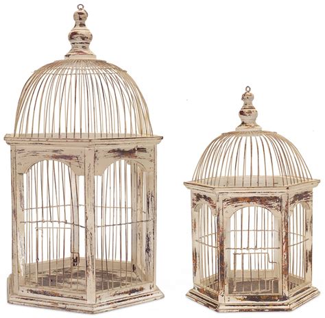 Melrose International 2 Piece Rustic Wire Decorative Bird Cage Set | eBay